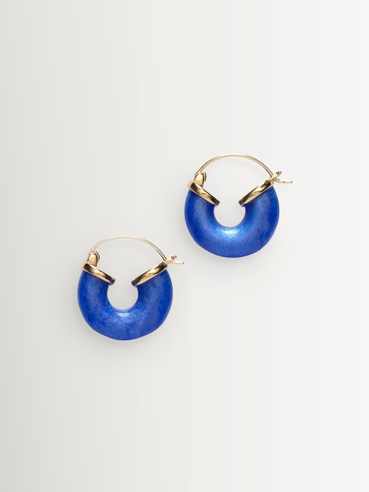 Anni Lu Blue Petit Swell Hoops - Image 1 of 1