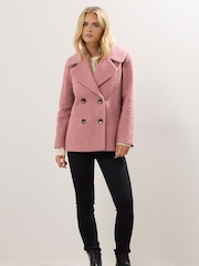 M&Co Pink Petite Boucle Peacoat - Image 2 of 5