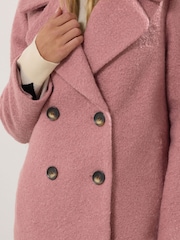 M&Co Pink Petite Boucle Peacoat - Image 4 of 5