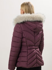 M&Co Petite Fur Trim Padded Jacket - Bild 4 von 5