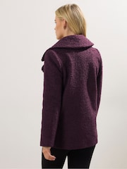 M&Co Red Petite Boucle Peacoat - Image 3 of 5
