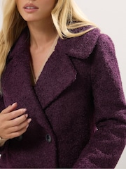 M&Co Red Petite Boucle Peacoat - Image 4 of 5