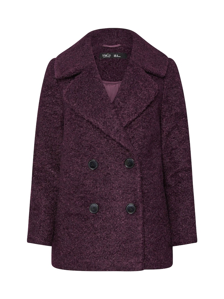 M&Co Red Petite Boucle Peacoat - Image 5 of 5 M&Co Red Petite Boucle Peacoat - Image 5 of 5