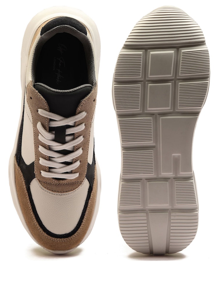 Off The Hook White Roxy Casual Lace-Up Leather Trainers - Image 6 of 6