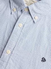 Azul - Superdry Classic Seersucker Short Sleeve Shirt - Imagen 6 de 6