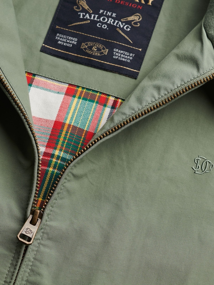 Superdry Green Classic Harrington Jacket - Image 8 of 8