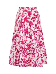 Gina Bacconi Pink Chris Fuchsia Floral Skirt - صورة 2 من 2