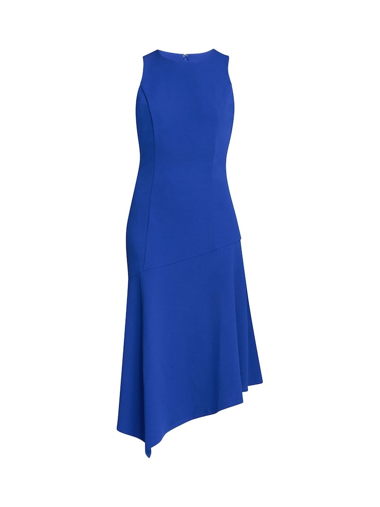Gina Bacconi Blue Maureen Fit And Flare Crepe Midi Dress - Image 5 of 5 Gina Bacconi Blue Maureen Fit And Flare Crepe Midi Dress - Image 5 of 5
