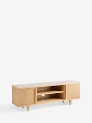 Ribbed Oak Brunswick Ceramic Top Up to 55 Inch Wide TV Unit - Image 3 of 4