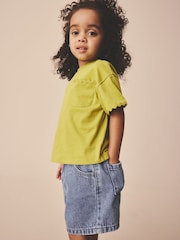 Verde - Tricou cu mânecă scurtă cu tiv Ric Rac (3luni-7ani) - Imaginea 2 din 8