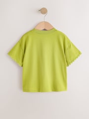 Verde - Tricou cu mânecă scurtă cu tiv Ric Rac (3luni-7ani) - Imaginea 6 din 8