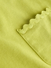 Verde - Tricou cu mânecă scurtă cu tiv Ric Rac (3luni-7ani) - Imaginea 7 din 8