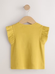 Verde măsliniu - Vestă cu volane și nervuri (3luni-7ani) - Imaginea 2 din 4