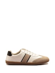 Off The Hook White Arter Leather Low Top Lace-Up Trainer Shoes - Image 2 of 6