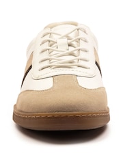 Off The Hook White Arter Leather Low Top Lace-Up Trainer Shoes - Image 4 of 6