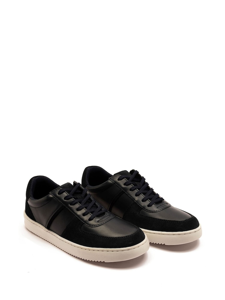 Off The Hook Blue Doods Suede Leather Trainers Lace-Up Shoes - Image 1 of 6