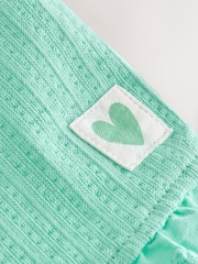 Teal Blue Short Sleeve Frill Hem Top (3mths-7yrs) - Image 8 of 9