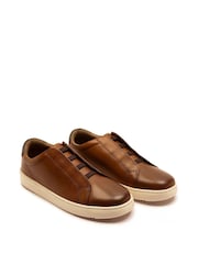 Off The Hook Evers Leather Slip-On Sneakers with Elastic Lacing - Imagen 1 de 6
