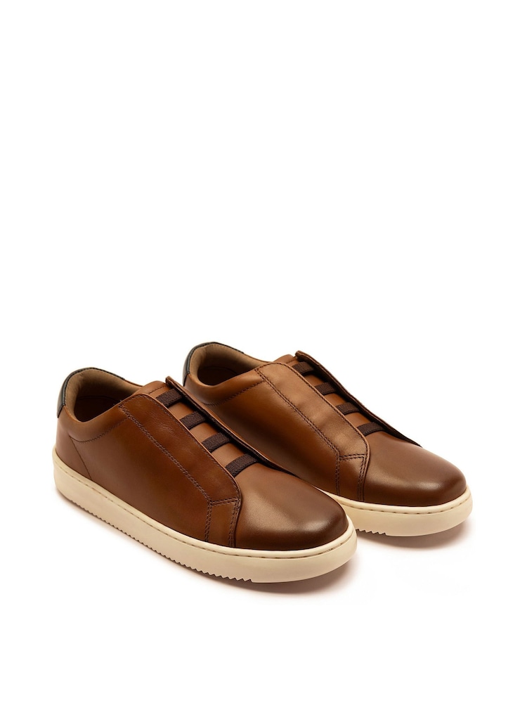 Off The Hook Evers Leather Slip-On Sneakers with Elastic Lacing - Imagen 1 de 6