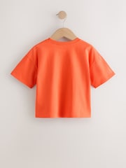 برتقالي قطة - تيشرت بكُم قصير (3شهور-7سنوات) - صورة 2 من 4