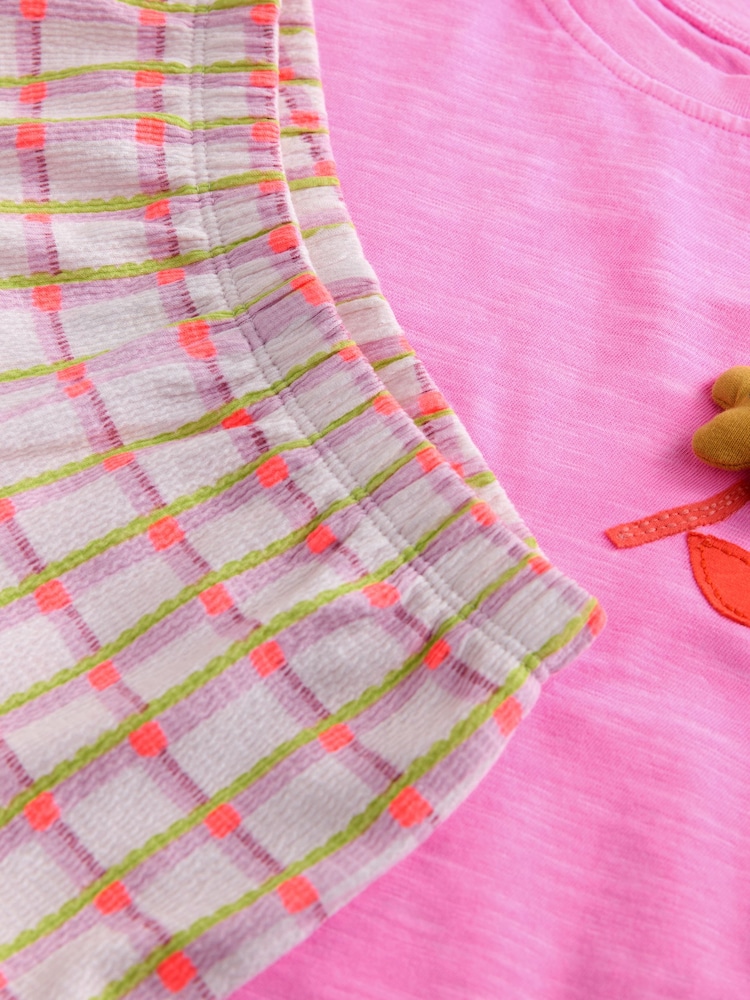Pink Flower T-Shirt and Shorts Set (3mths-7yrs) - Image 9 of 9 Pink Flower T-Shirt and Shorts Set (3mths-7yrs) - Image 9 of 9