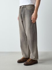 Grey Baggy Fit Authentic Washed Jeans - Image 1 of 6