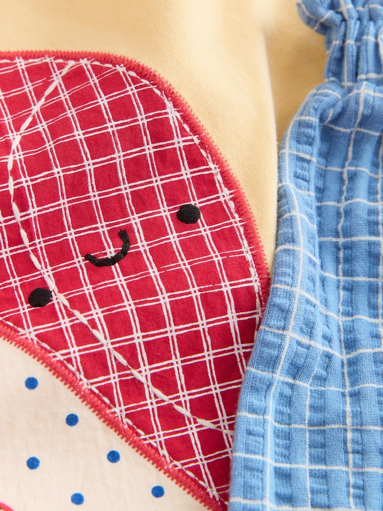 Yellow Strawberry T-Shirt Cycle Shorts Set (3mths-7yrs) - Image 10 of 10