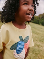 Yellow Strawberry T-Shirt Cycle Shorts Set (3mths-7yrs) - Image 4 of 10