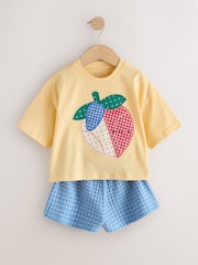 Yellow Strawberry T-Shirt Cycle Shorts Set (3mths-7yrs) - Image 6 of 10
