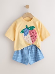 Yellow Strawberry T-Shirt Cycle Shorts Set (3mths-7yrs) - Image 7 of 10
