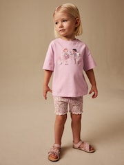 Pink Fairy T-Shirt and Cycle Shorts Set (3mths-7yrs) - Image 1 of 8