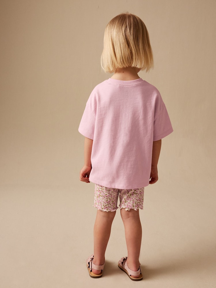 Pink Fairy T-Shirt and Cycle Shorts Set (3mths-7yrs) - Image 2 of 8