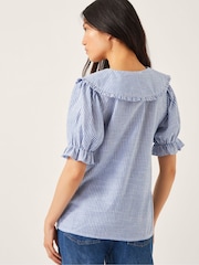 Monsoon Blue Winnie Lace Stripe Shirt - Image 4 of 5