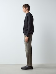 Grey Crosshatch Single Straight Fit Classic Stretch Jeans - Image 4 of 6