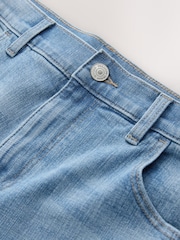 Light Blue Crosshatch Slim Fit Straight Fit Classic Stretch Jeans - Image 8 of 10