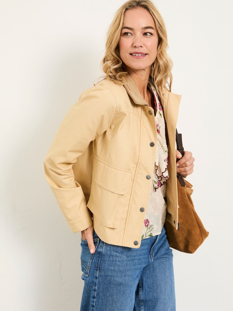 FatFace Harriet Stone Crop Wax Jacket - Image 1 of 6
