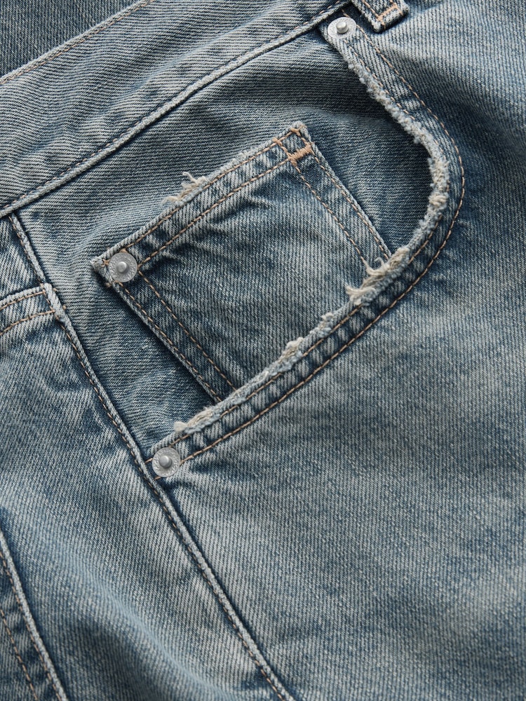 Denim Dark Blue Baggy Fit Authentic Washed Jeans - Image 2 of 3