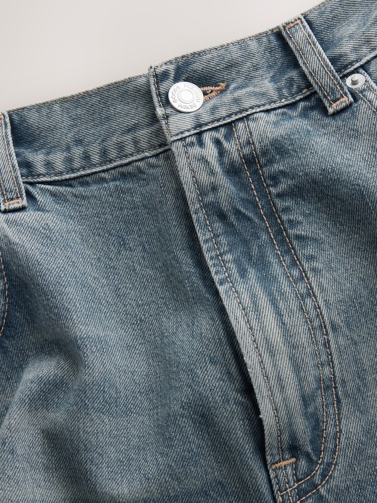 Denim Dark Blue Baggy Fit Authentic Washed Jeans - Image 3 of 3