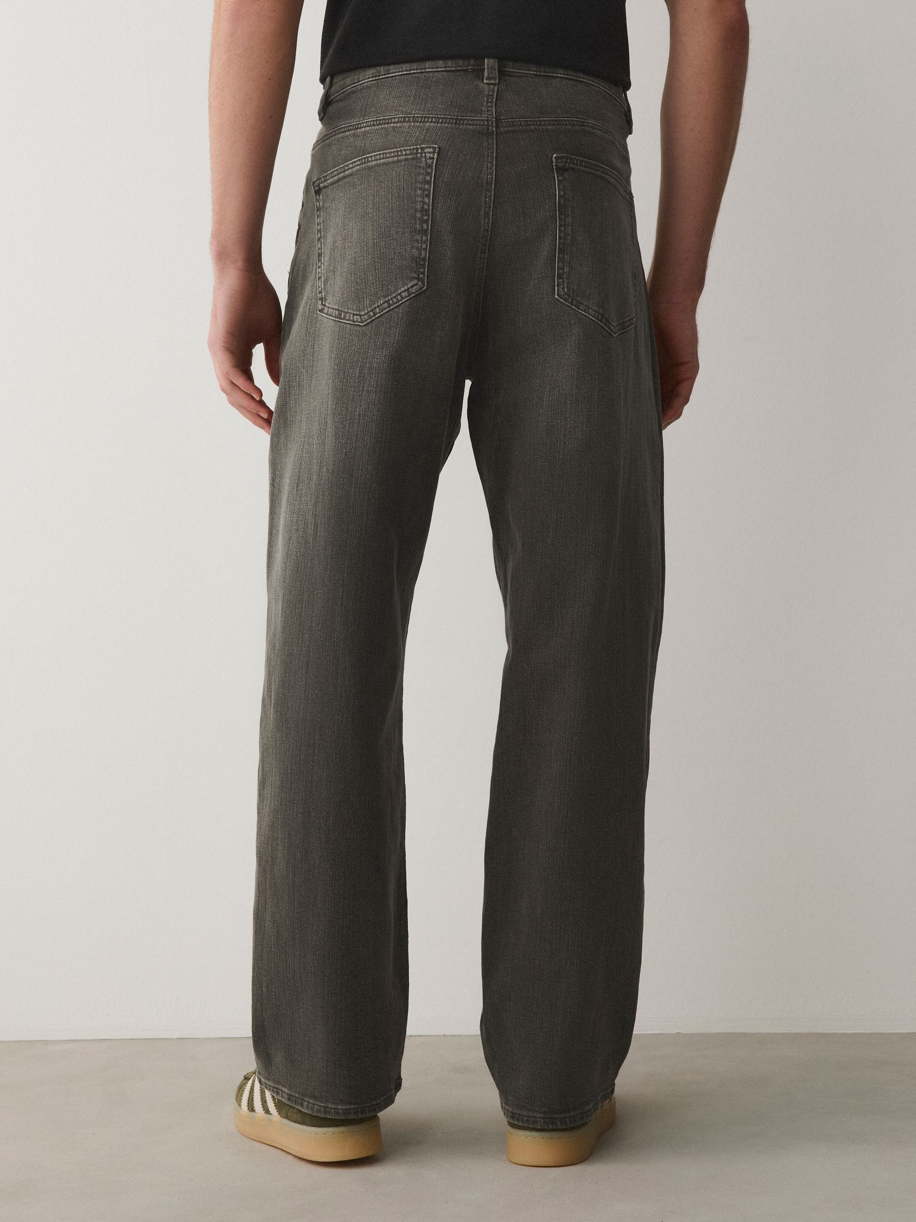 Buy Grey Crosshatch Baggy Fit Jeans from Next USA