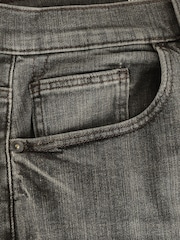 Grey Crosshatch Baggy Fit Classic Stretch Jeans - Image 4 of 5