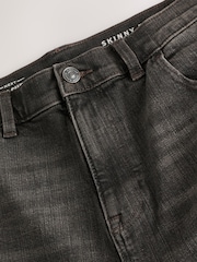 Dark Brown Crosshatch Single Skinny Fit Classic Stretch Jeans - Image 8 of 11