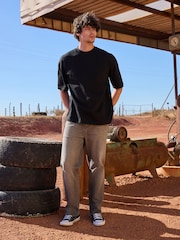 Gri - Croi drept - Denim Blugi prespălat vintage - Imaginea 2 din 11