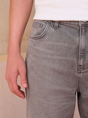 Gri - Croi drept - Denim Blugi prespălat vintage - Imaginea 6 din 11