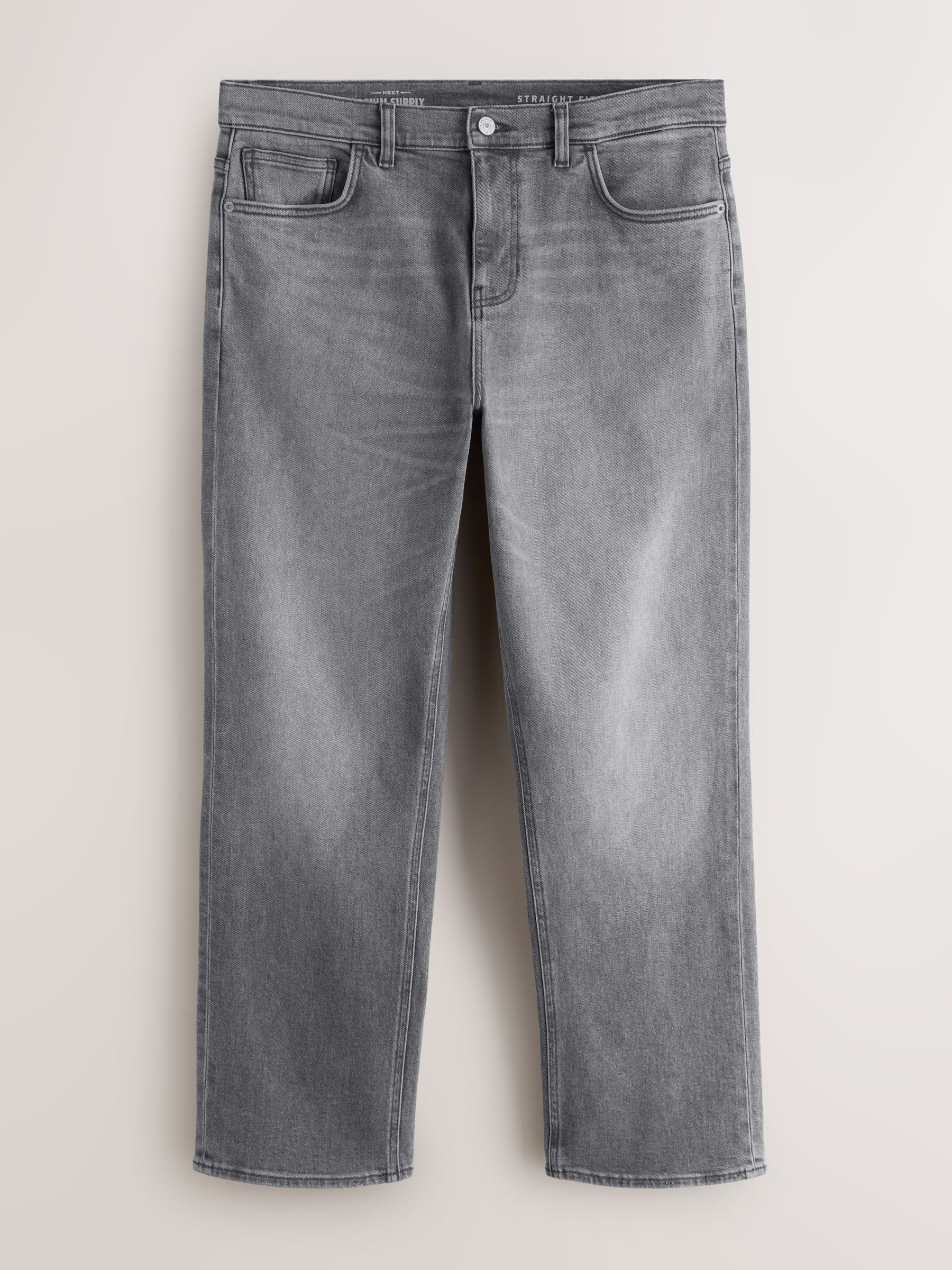 Buy Grey Straight Fit Vintage Wash Denim Jeans from Next Bosnia