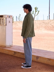 Light Blue Barrel Fit Jeans - Image 4 of 10