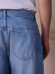 Light Blue Barrel Fit Jeans - Image 6 of 10
