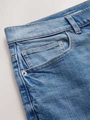 Light Blue Crosshatch Relaxed Tapered Fit Classic Stretch Jeans - Image 3 of 4