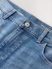 Light Blue Relaxed Tapered Fit Classic Stretch Jeans - Image 7 of 9