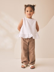 Brown Spot Wide Leg Trousers (3mths-7yrs) - Image 1 of 8