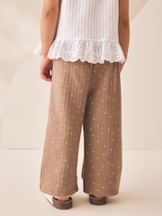 Brown Spot Wide Leg Trousers (3mths-7yrs) - Image 3 of 8